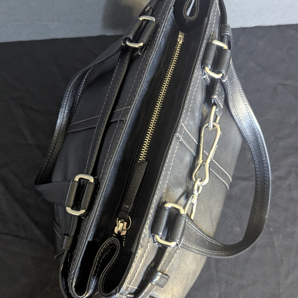 Coach  Black Leather Shoulder Bag Horsebit Vintage Authentic - Picture 9 of 13